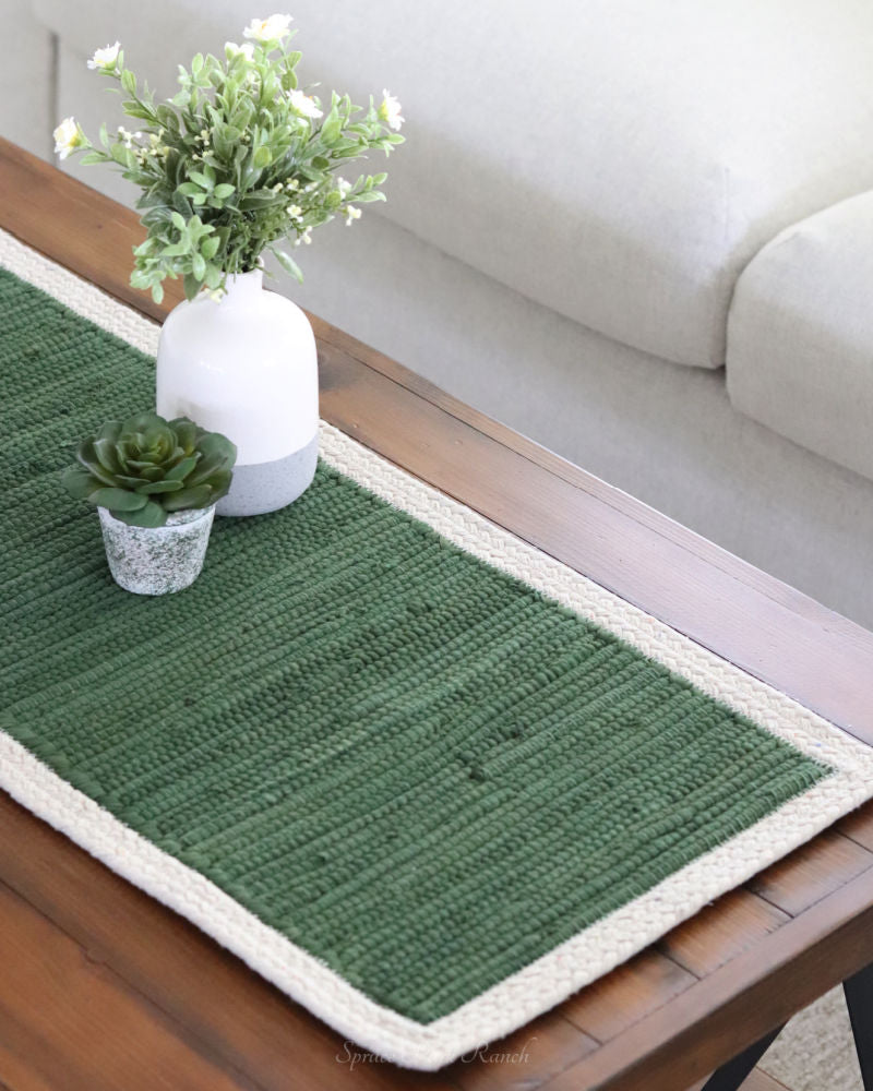 Dune Green Table Runner