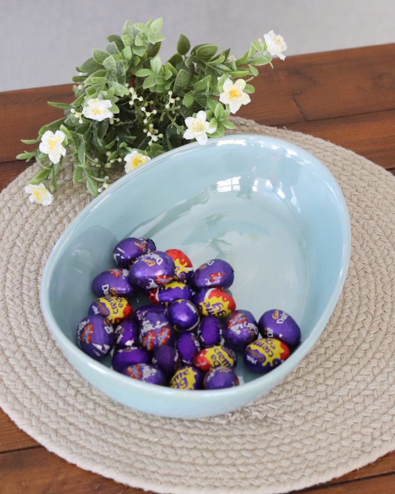 Iridescent Blue Dolomite Egg Bowl