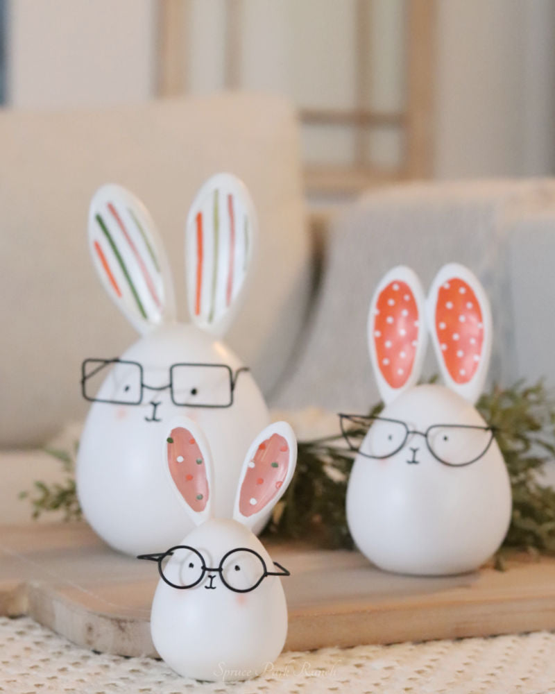 Egg Bunny With Glasses