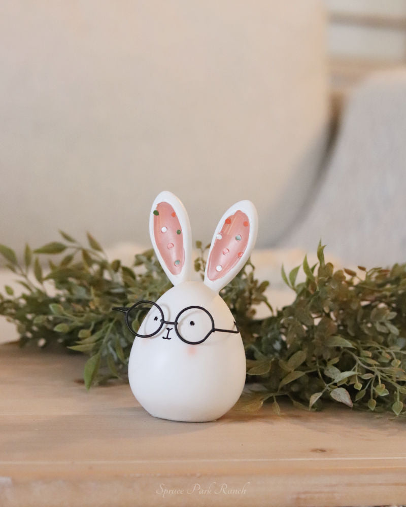 Egg Bunny With Glasses