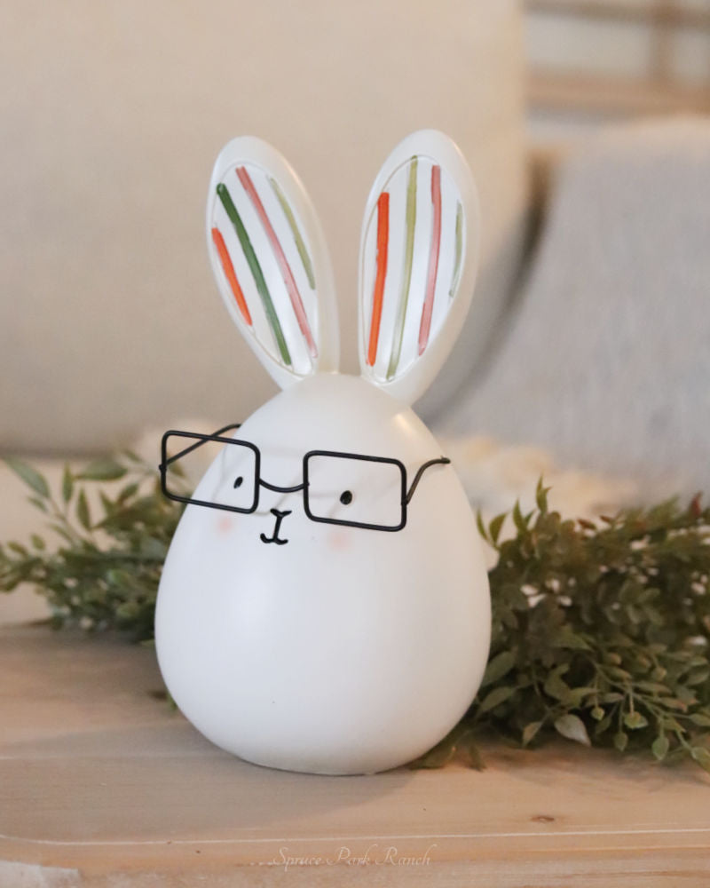 Egg Bunny With Glasses