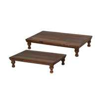 Rustic Rectangular Tray With Legs