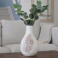 Fern Speckled Ceramic Vase