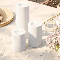 Deluxe Home White Outdoor LED Candles