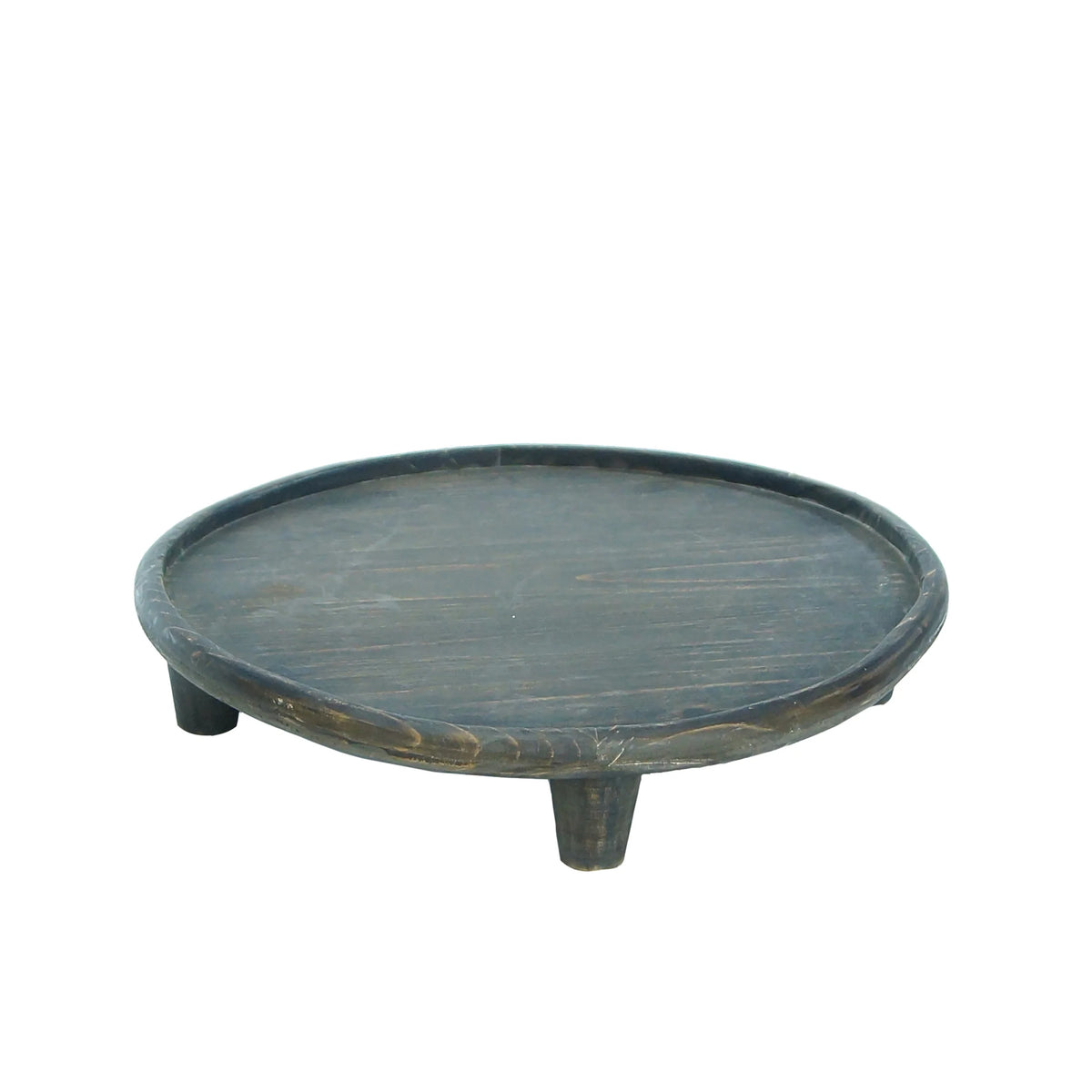 Rustic Wood Round Tray