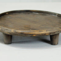 Rustic Wood Round Tray