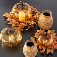 Amber Glass Pumpkin Cloche