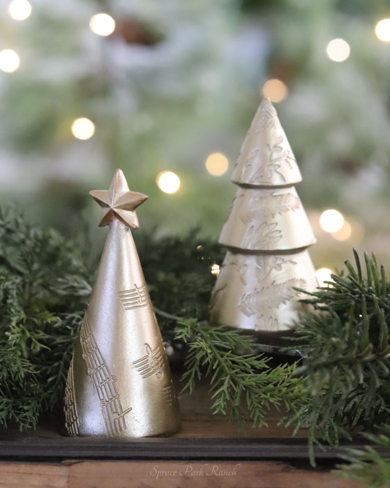 Gold Christmas Tree Tabletop Decor