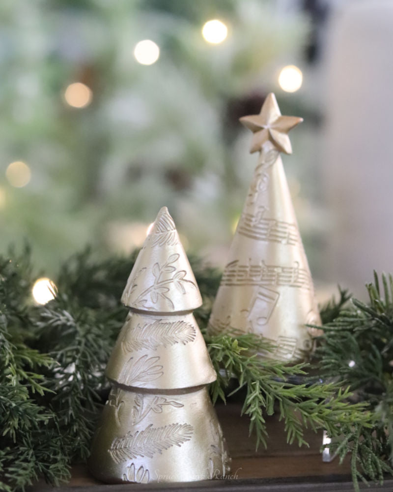 Gold Christmas Tree Tabletop Decor