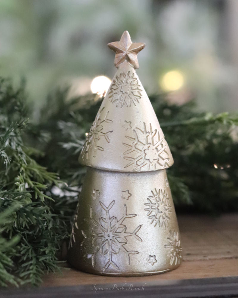 Gold Christmas Tree Tabletop Decor