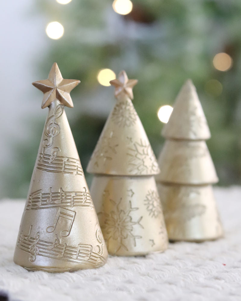 Gold Christmas Tree Tabletop Decor