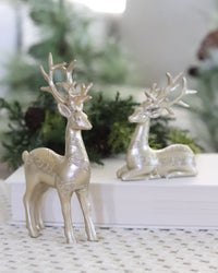 Metallic Gold Reindeer Figurine