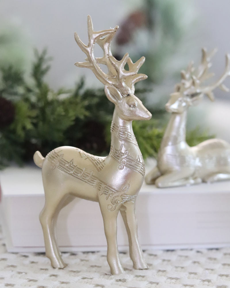 Metallic Gold Reindeer Figurine