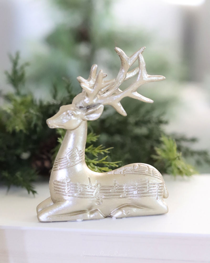 Metallic Gold Reindeer Figurine