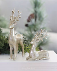 Metallic Gold Reindeer Figurine