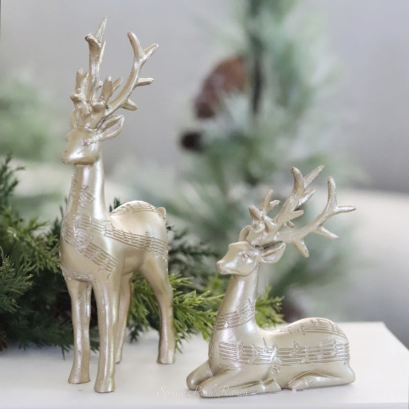 Metallic Gold Reindeer Figurine