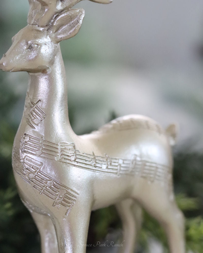 Metallic Gold Reindeer Figurine