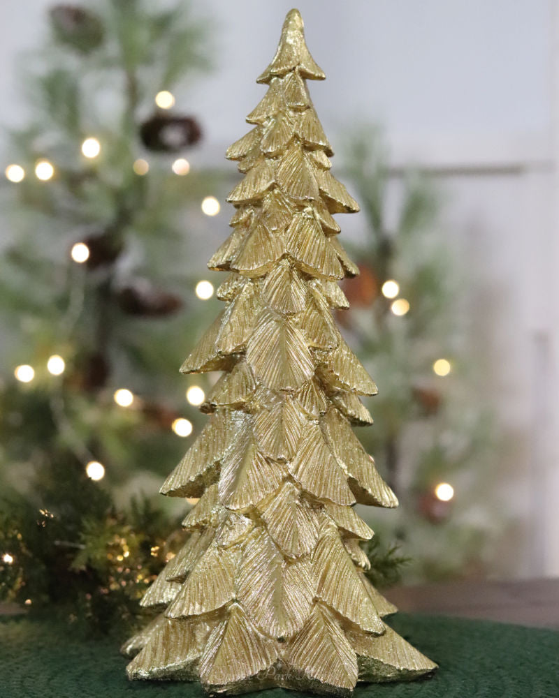 Gold Sculpted Tree Decor