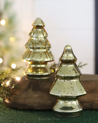 Mini Gold Mercury Glass Christmas Tree