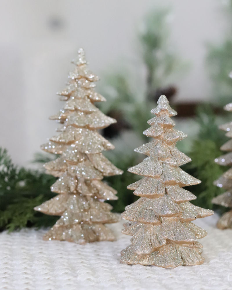 Gold Resin Glitter Tree