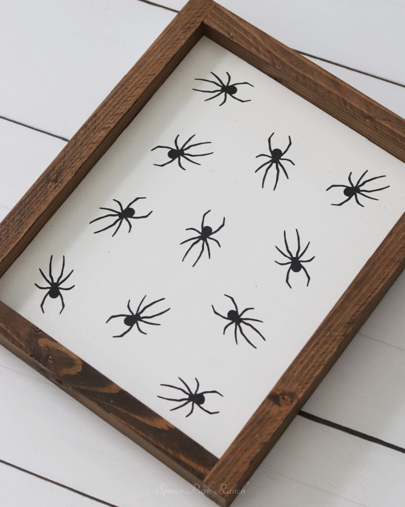 Spider Wood Sign