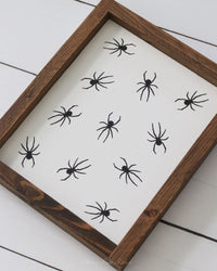 Spider Wood Sign