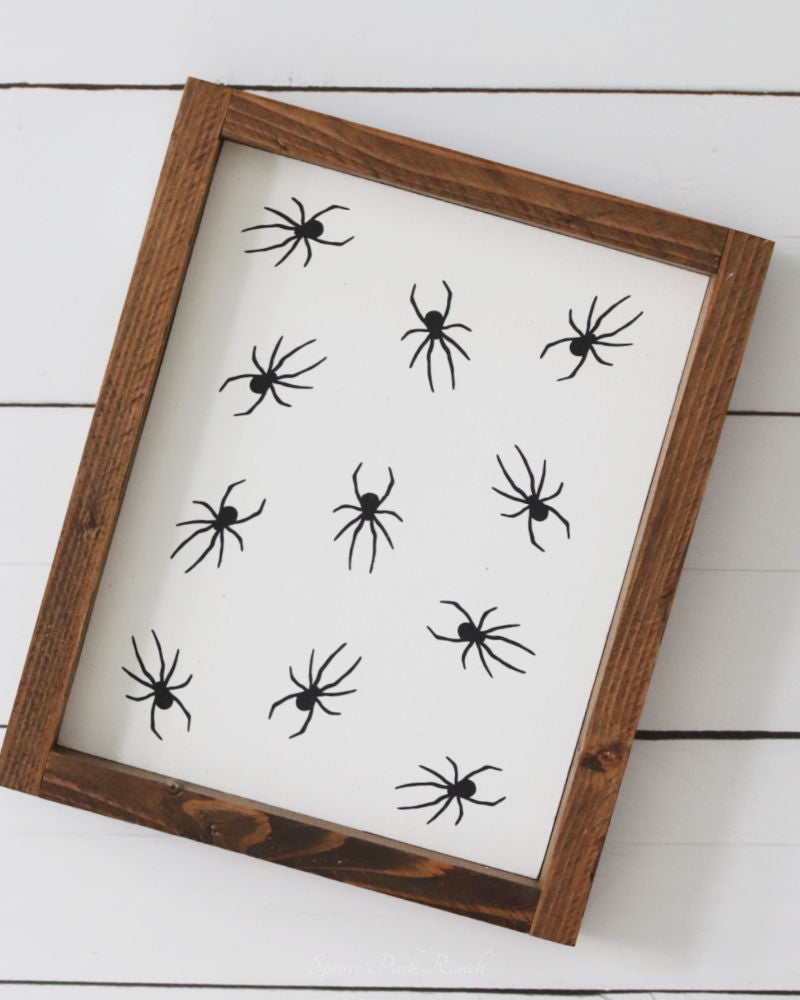 Spider Wood Sign