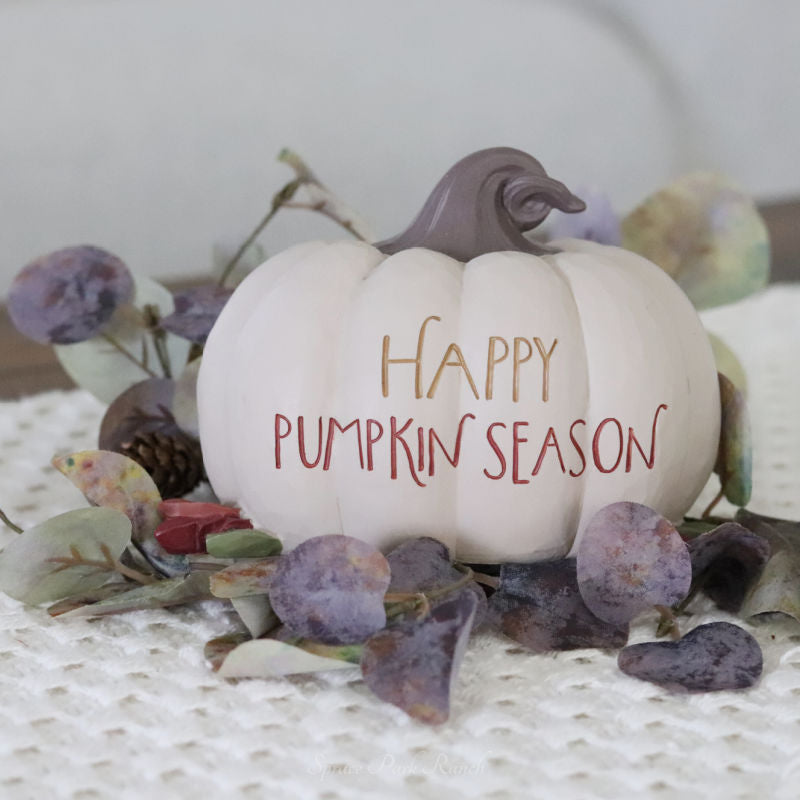 Happy Pumpkin Season Resin Pumpkin