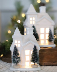 Light Up Village House With Sisal Tree