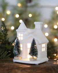 Light Up Village House With Sisal Tree