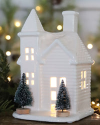 Light Up Village House With Sisal Tree