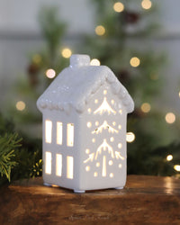 Ceramic Light Up Snowy House