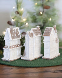 White Holiday Gingerbread House