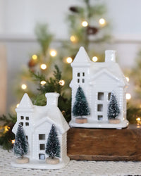 Light Up Village House With Sisal Tree