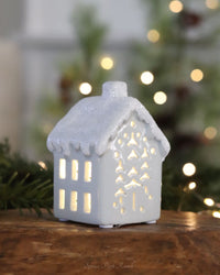 Mini Ceramic Light Up Snowy House