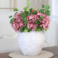 Pink Hydrangea Real Touch Bundle 12"