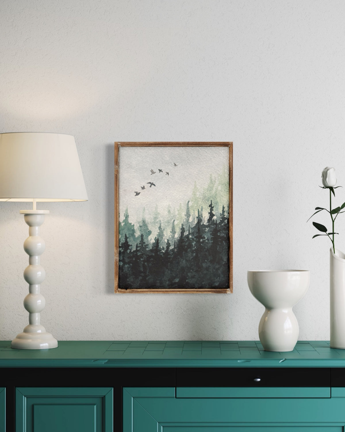 Watercolour Forest Wall Decor