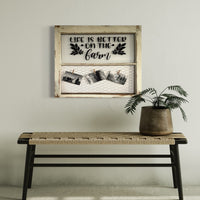 Life is Better on the Farm Antique Window Black