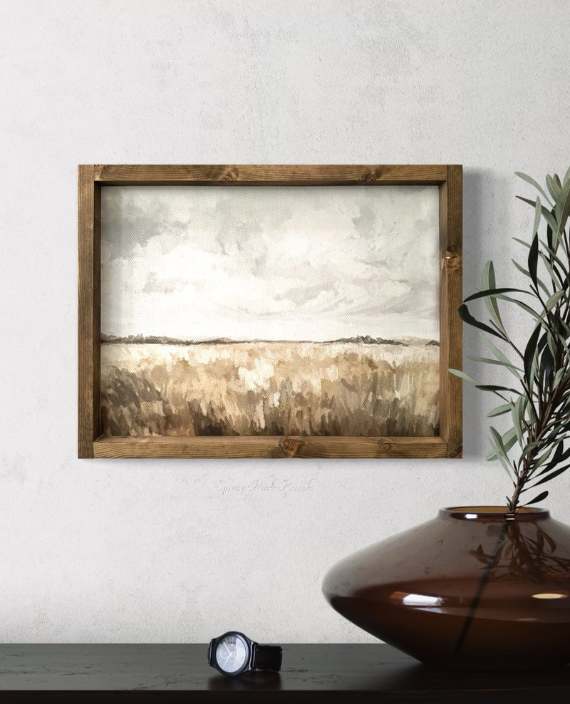 Wheat Field Vintage Print