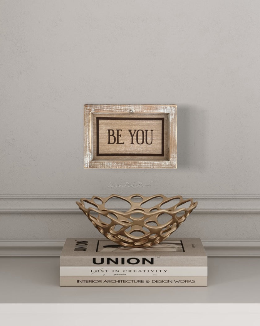 Reversible Believe and Be You Wood Sign