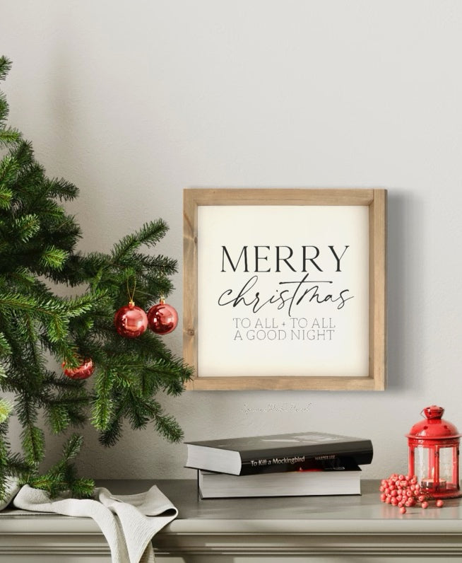 Merry Christmas To All Wood Sign