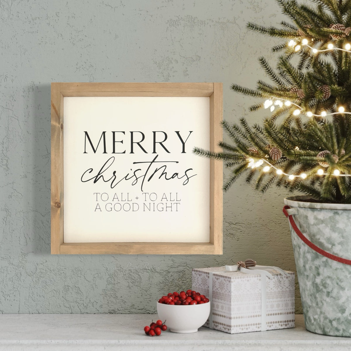 Merry Christmas To All Wood Sign