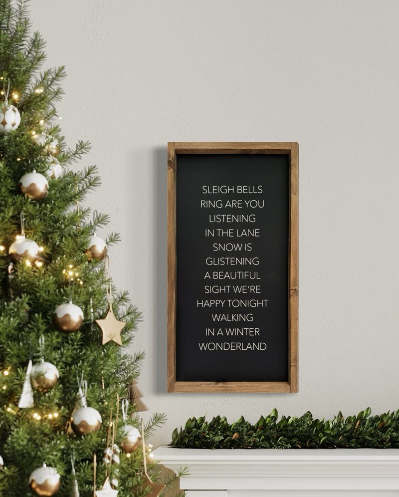 Sleigh Bells Ring Wood Sign