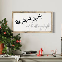 And to all a Good Night Wood Sign Large Grey Frame