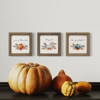 Beaded Frame Pumpkin Print