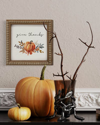 Beaded Frame Pumpkin Print