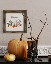 Beaded Frame Pumpkin Print