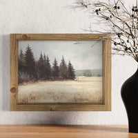 Winter Landscape Vintage Print