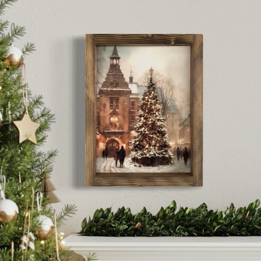 Moody Christmas Vintage Print