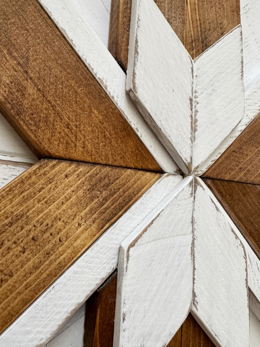 Wooden Layered Wall Snowflakes Brown